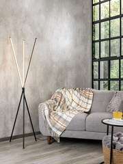 BHS Black Zaha LED Stick Floor Lamp - Image 1 of 4