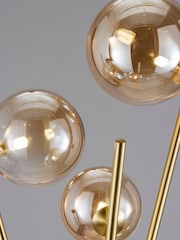 BHS Brass Lincoln Tripod Floor Lamp - Image 3 of 4