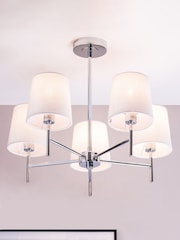BHS Chrome Mira Semi Flush Ceiling Light - Image 1 of 4