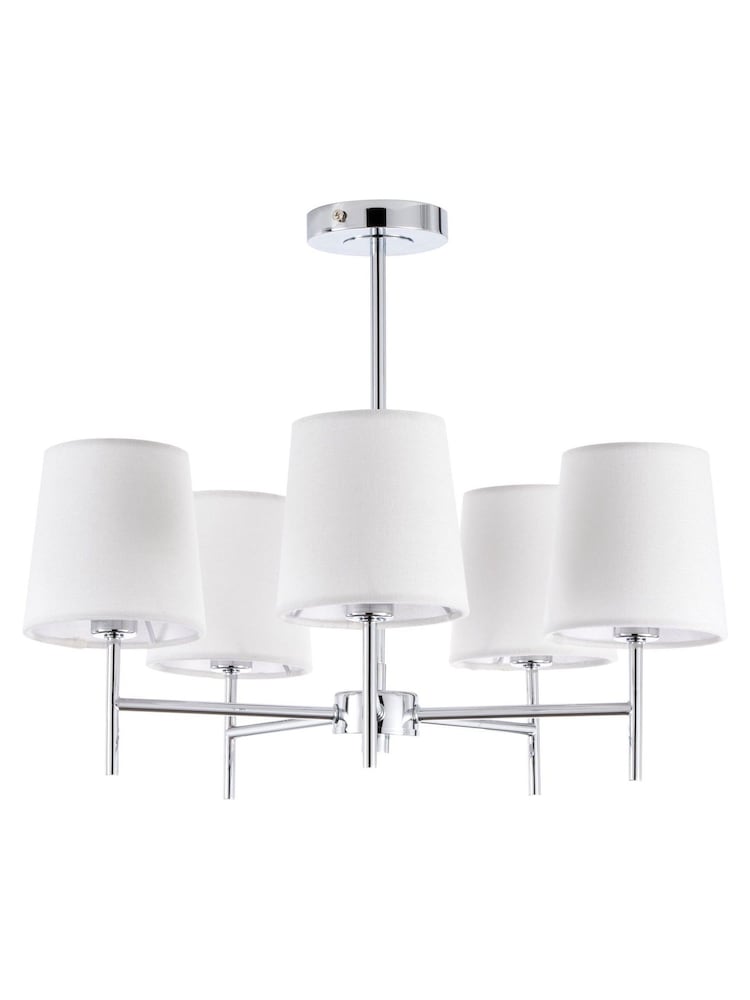 BHS Chrome Mira Semi Flush Ceiling Light - Image 4 of 4
