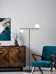 BHS Black Calder Balance Floor Lamp - Image 1 of 4