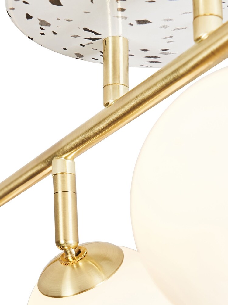 BHS White Lott Opal Ball 4 Light Ceiling Light - Image 6 of 6 BHS White Lott Opal Ball 4 Light Ceiling Light - Image 6 of 6