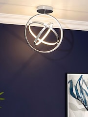 BHS Chrome Ingel 3 Rings Orbital LED Flush Ceiling Light - Image 1 of 4