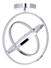 BHS Chrome Ingel 3 Rings Orbital LED Flush Ceiling Light - Image 3 of 4