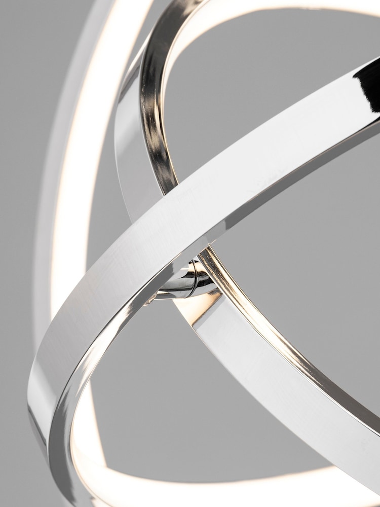 BHS Chrome Ingel 3 Rings Orbital LED Flush Ceiling Light - Image 4 of 4
