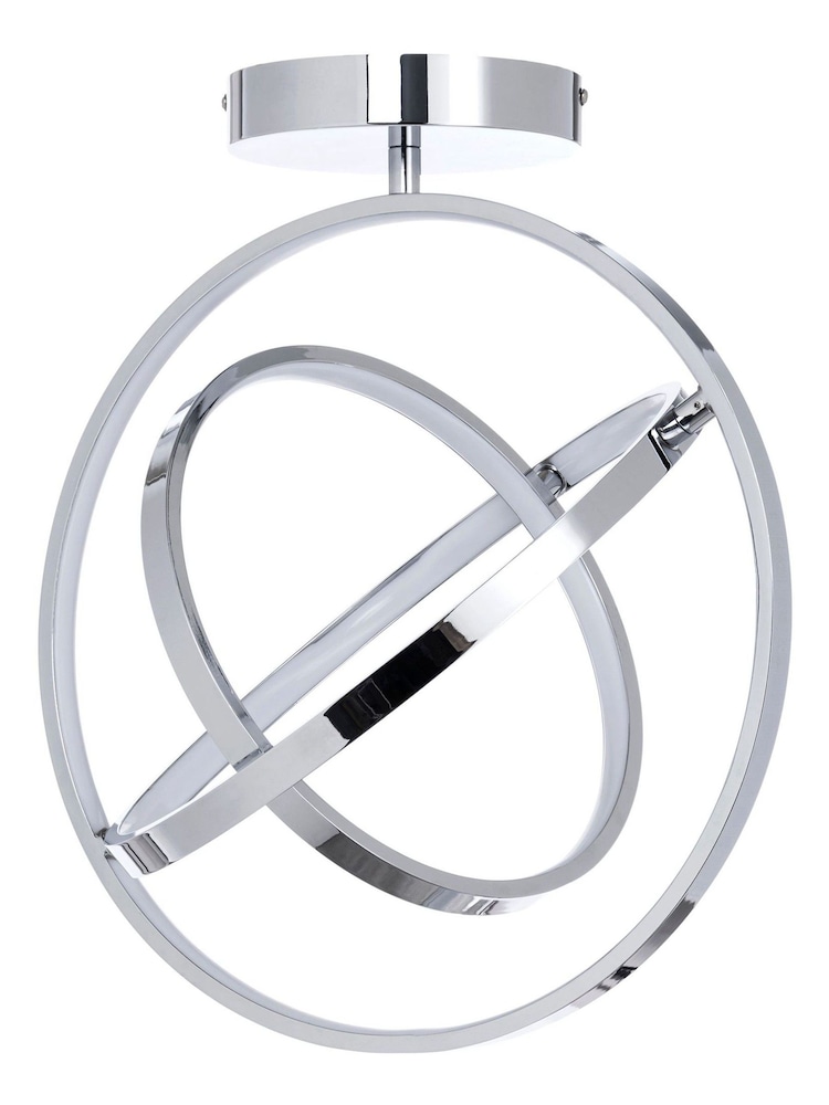 BHS Chrome Ingel 3 Rings Orbital LED Flush Ceiling Light - Image 5 of 5