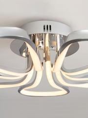 BHS Chrome Alvar LED 5 Petals Flush Ceiling Light - Image 3 of 5
