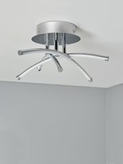 BHS Chrome Aalto Cross Over LED Flush Ceiling Light - Image 2 of 6