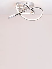 BHS Chrome Eero LED Knotted Flush Ceiling Light - Image 1 of 5
