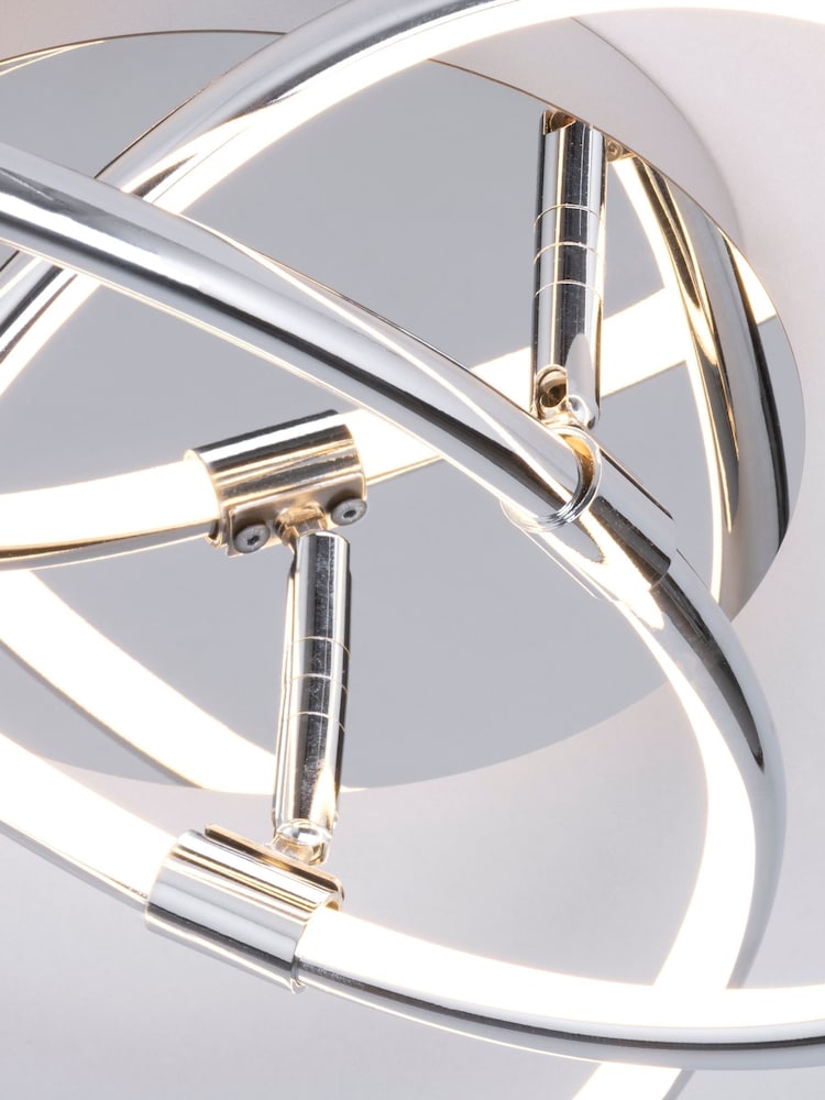 BHS Chrome Eero LED Knotted Flush Ceiling Light - Image 5 of 5