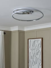 BHS Chrome Pei Rings LED Flush Ceiling Light - Image 2 of 7
