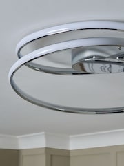 BHS Chrome Pei Rings LED Flush Ceiling Light - Image 5 of 7