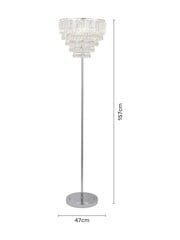 BHS Chrome Paladina Floor Lamp - Image 4 of 5