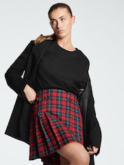 Red Mini Pleated Kilt Skirt - Image 1 of 7