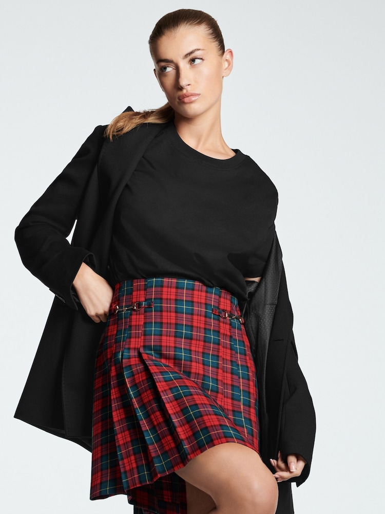 Red Mini Pleated Kilt Skirt - Image 1 of 7