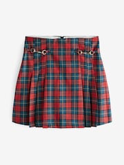 Red Mini Pleated Kilt Skirt - Image 6 of 7
