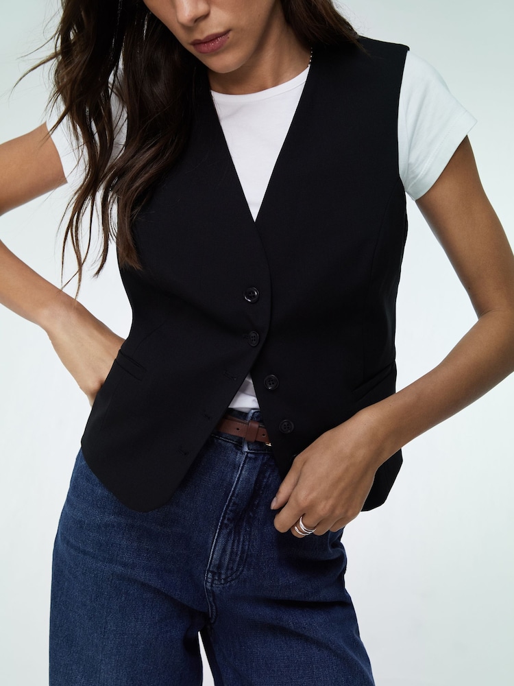 Baukjen Melanie Upcycled Black Waistcoat - Image 5 of 5