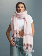Victoria's Secret Pink Iconic Stripe Cosy Blanket Scarf - Image 1 of 3