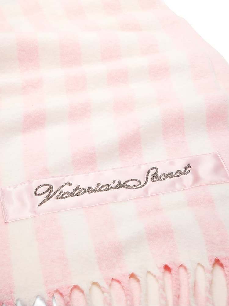Victoria's Secret Pink Iconic Stripe Cosy Blanket Scarf - Image 3 of 3 Victoria's Secret Pink Iconic Stripe Cosy Blanket Scarf - Image 3 of 3