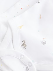 White Bright Animal 7 Pack Baby Printed Long Sleeve Bodysuits - Image 5 of 5