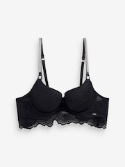 Lipsy Glamour Lace Padded Balcony Bra - Image 5 of 5