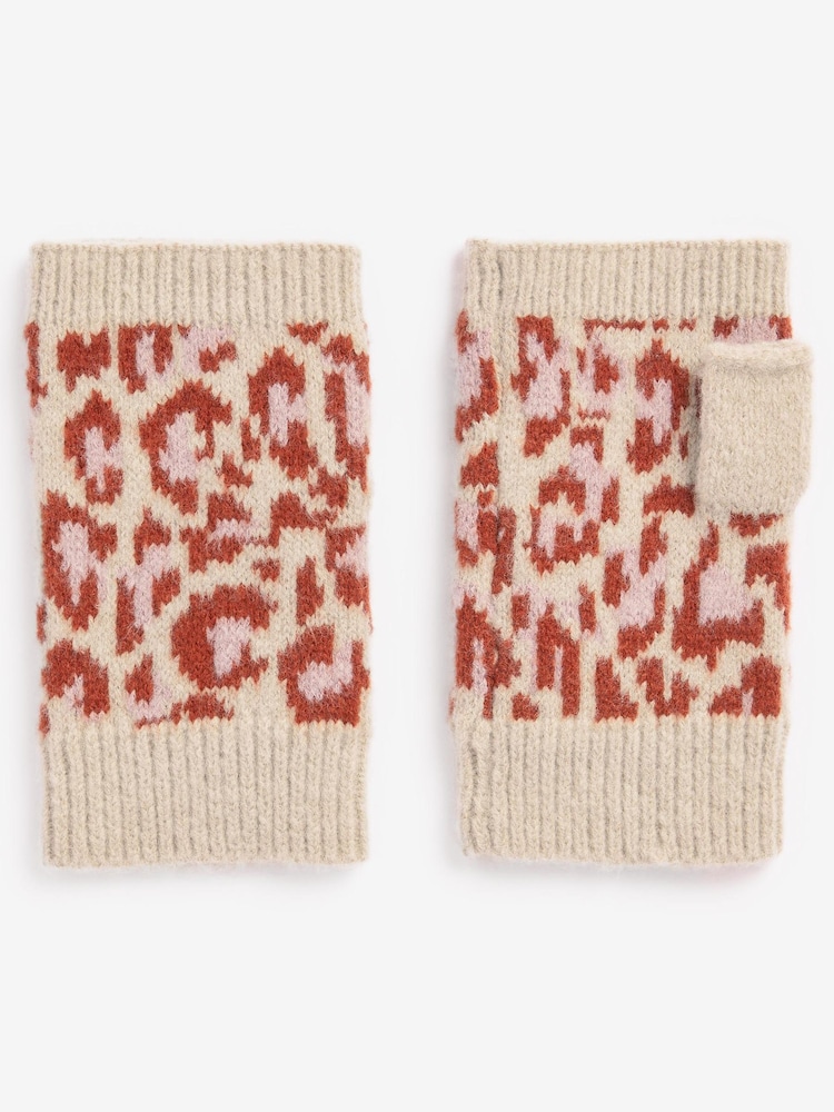 Cream/Rust Handwarmer Gloves - Image 1 of 1