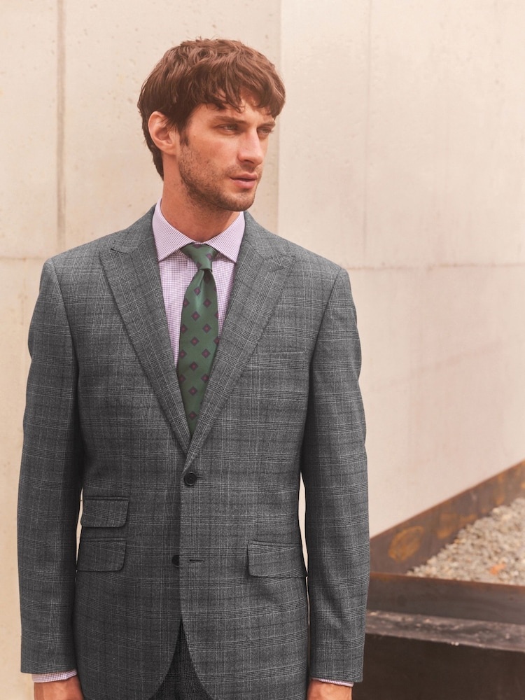 Grey Check Suit Jacket - Image 1 of 11