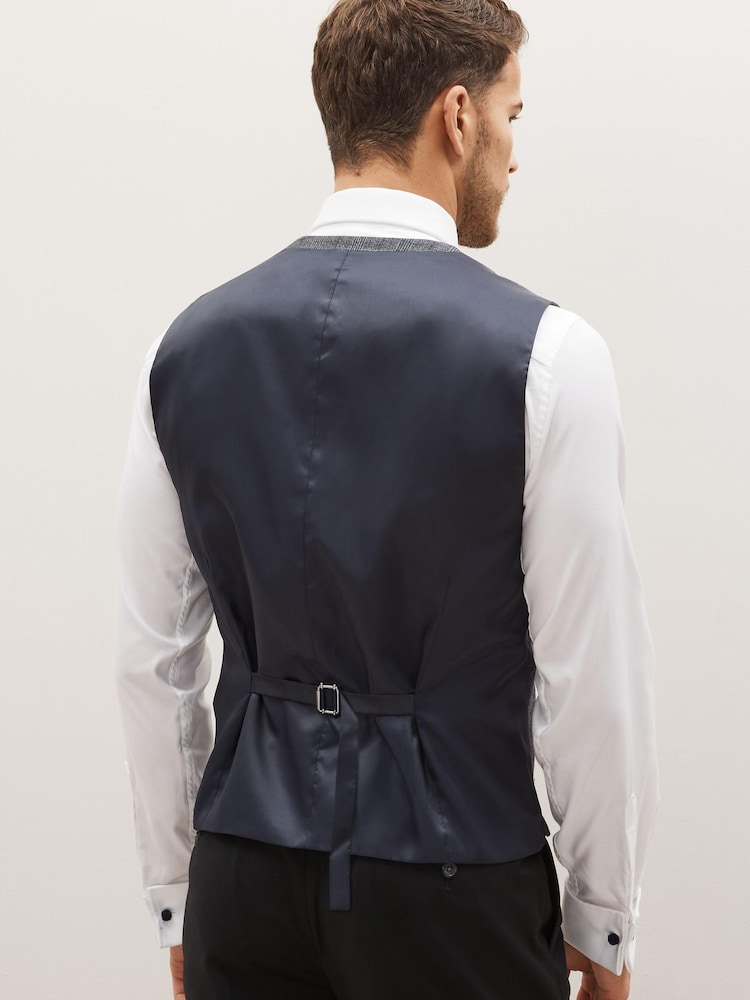 Grey Check Suit Waistcoat - Image 2 of 8 Grey Check Suit Waistcoat - Image 2 of 8