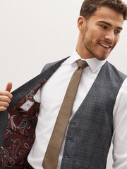 Grey Check Suit Waistcoat - Image 4 of 8