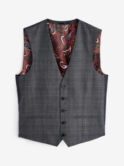 Grey Check Suit Waistcoat - Image 5 of 8