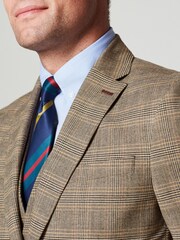 Taupe Brown Check Suit: Jacket - Image 4 of 11