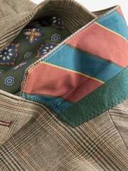 Taupe Brown Check Suit: Jacket - Image 9 of 11