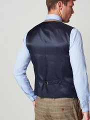 Taupe Brown Check Suit: Waistcoat - Image 2 of 9