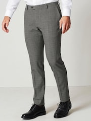 Taupe Skinny Motion Flex Stretch Suit: Trousers - Image 3 of 8