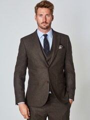 Brown Wool Donegal Suit Jacket - Image 1 of 11