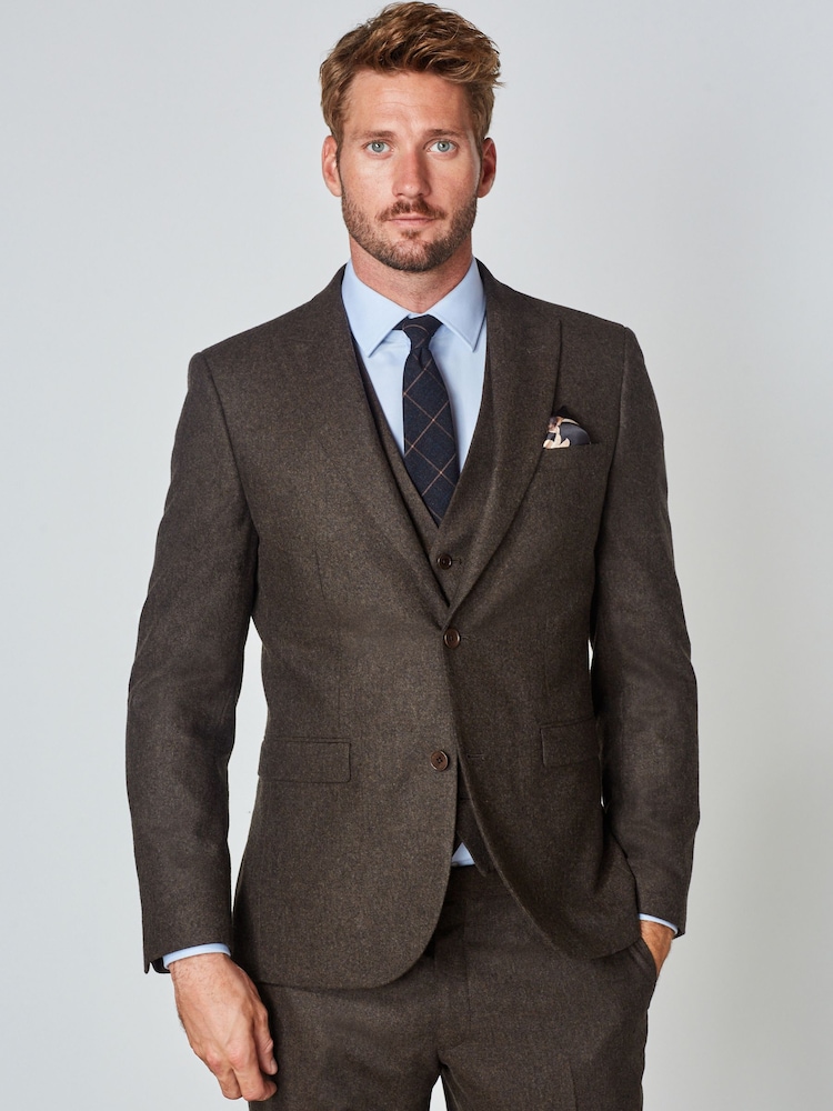 Brown Wool Donegal Suit Jacket - Image 1 of 11