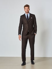 Brown Wool Donegal Suit Jacket - Image 2 of 11
