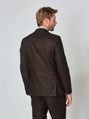 Brown Wool Donegal Suit Jacket - Image 3 of 11