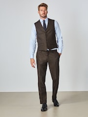 Brown Donegal Suit Waistcoat - Image 2 of 10