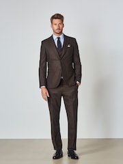 Brown Donegal Suit Waistcoat - Image 3 of 10