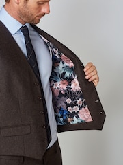 Brown Donegal Suit Waistcoat - Image 5 of 10