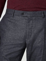 Navy Slim Wool Blend Donegal Suit: Trousers - Image 3 of 6