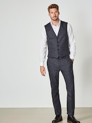 Navy Donegal Suit Waistcoat - Image 3 of 12