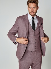 Rose Pink Donegal Suit Waistcoat - Image 3 of 11