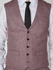 Rose Pink Donegal Suit Waistcoat - Image 6 of 11