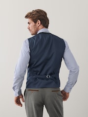 Grey Trimmed Donegal Fabric Regular Fit Suit Waistcoat - Image 5 of 10