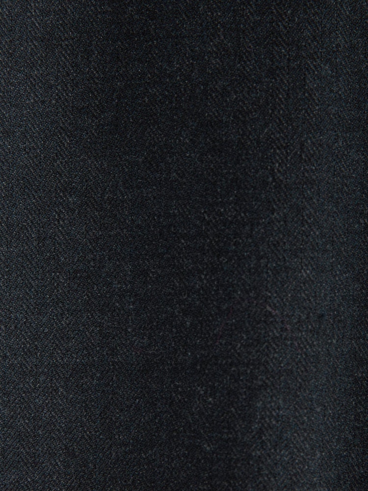 Navy Blue Herringbone Suit Trousers - Image 10 of 10