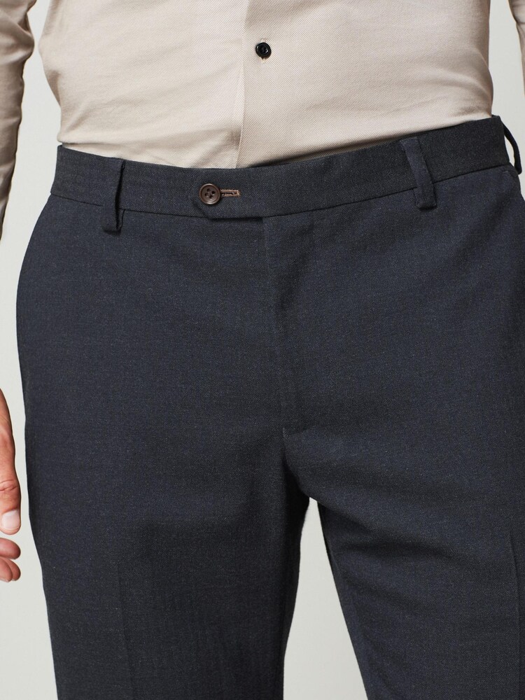 Bleu marine - Pantalon de costume à chevrons - Image 5 of 10