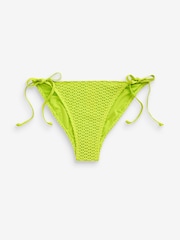 Lime Green Crochet Tie Side Bikini Bottoms - Image 1 of 7