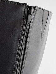 Black Forever Comfort® Toe Cap Heeled Knee High Boots - Image 9 of 9
